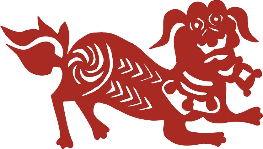 中国风中式传统喜庆民俗人物动物窗花剪纸插画边框AI矢量PNG素材【572】